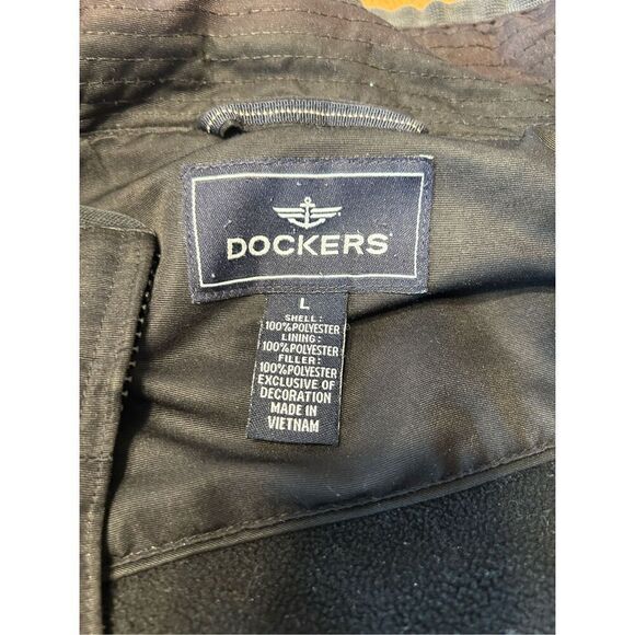 Men’s Dockers Jacket Black Polyester - Size Large - Picture 9 of 12